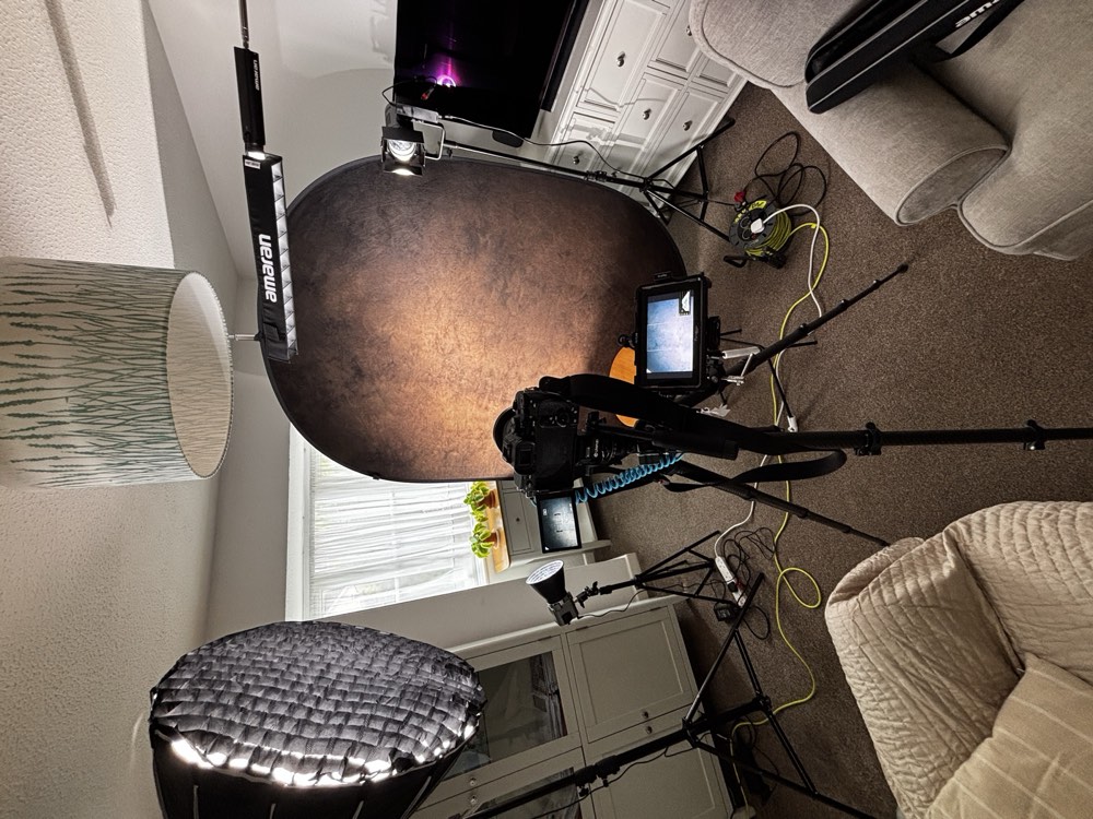Building a portrait lighting set-up, behind the scenes
