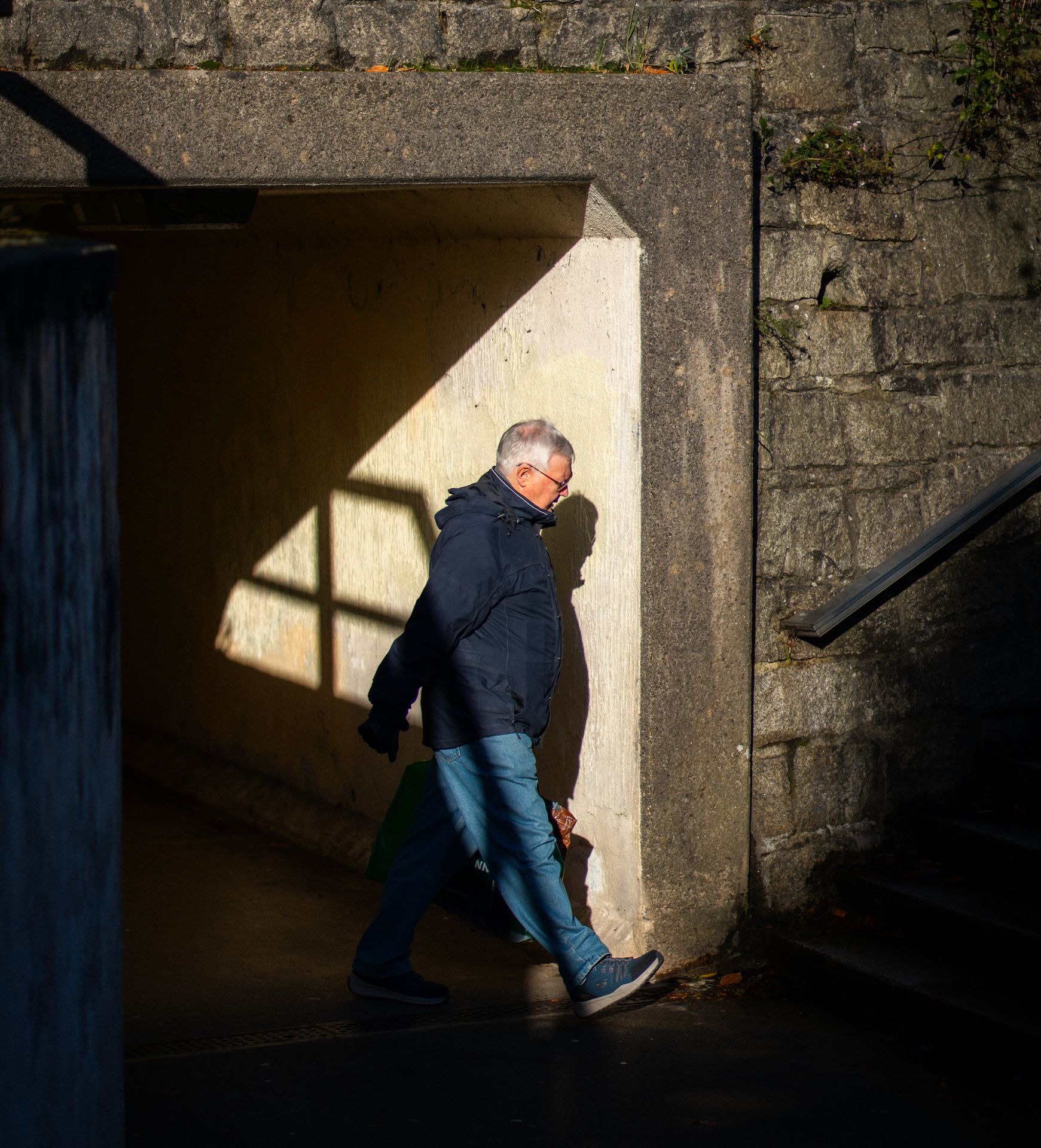 Man In Shadow In Truro — photography by Adam Drake Studio, Cornwall